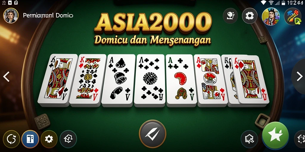 Tampilan gameplay ASIA200 yang mendebarkan dalam permainan Domino.