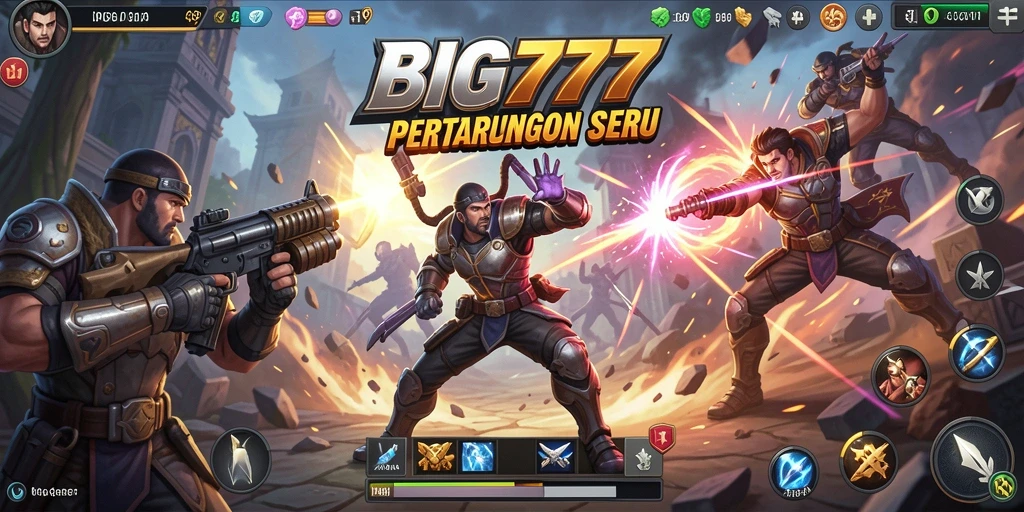 Screenshot menampilkan aksi mendebarkan dalam BIG777.