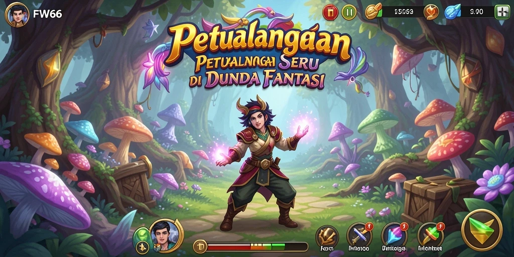 Gameplay menarik FW66 dalam suasana petualangan fantastis.