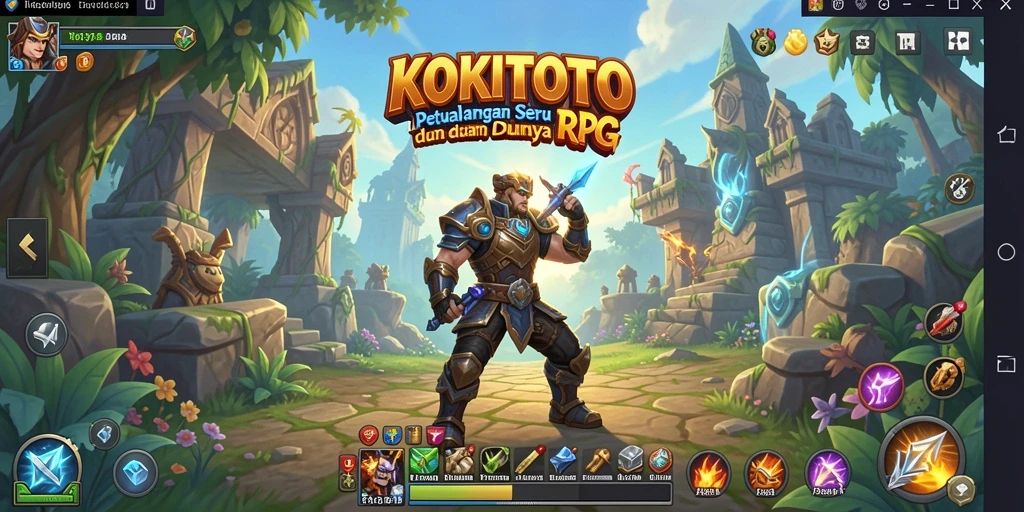 Screenshot gameplay KOKITOTO menunjukkan aksi RPG yang seru.