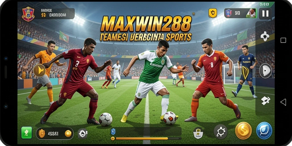 Screenshot gameplay MAXWIN288 yang menarik dengan aksi olahraga nyata.