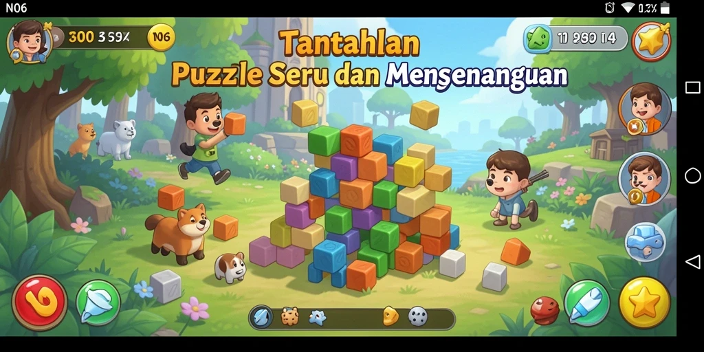 Tampilan gameplay seru dari N06 dengan berbagai tantangan Puzzle.