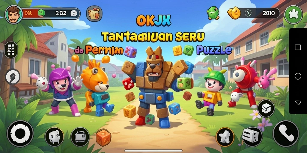 Tampilan gameplay OKJK yang seru dan menantang.