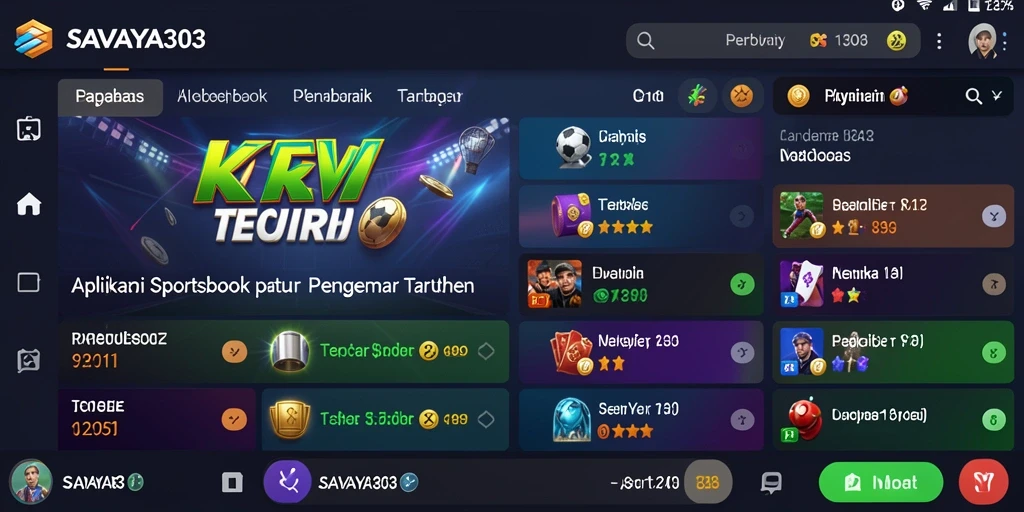 Tampilan menarik dari gameplay Sportsbook di SAVAYA303.