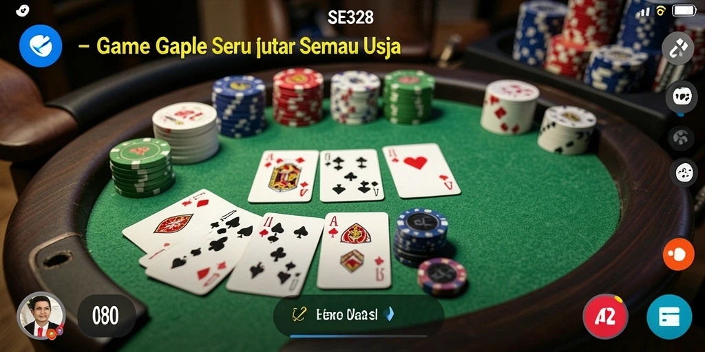 Screenshot gameplay Gaple yang seru dan interaktif.
